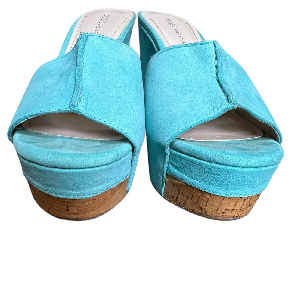 BCBGeneration REXX Suede Platform Wedge Slide Sandals, 7.5 - Picture 3 of 10